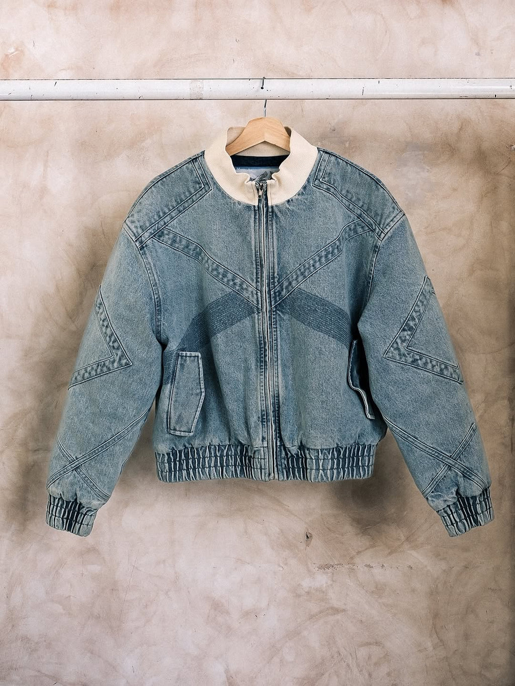Ocean blue confrontation bomber