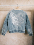 Ocean blue confrontation bomber