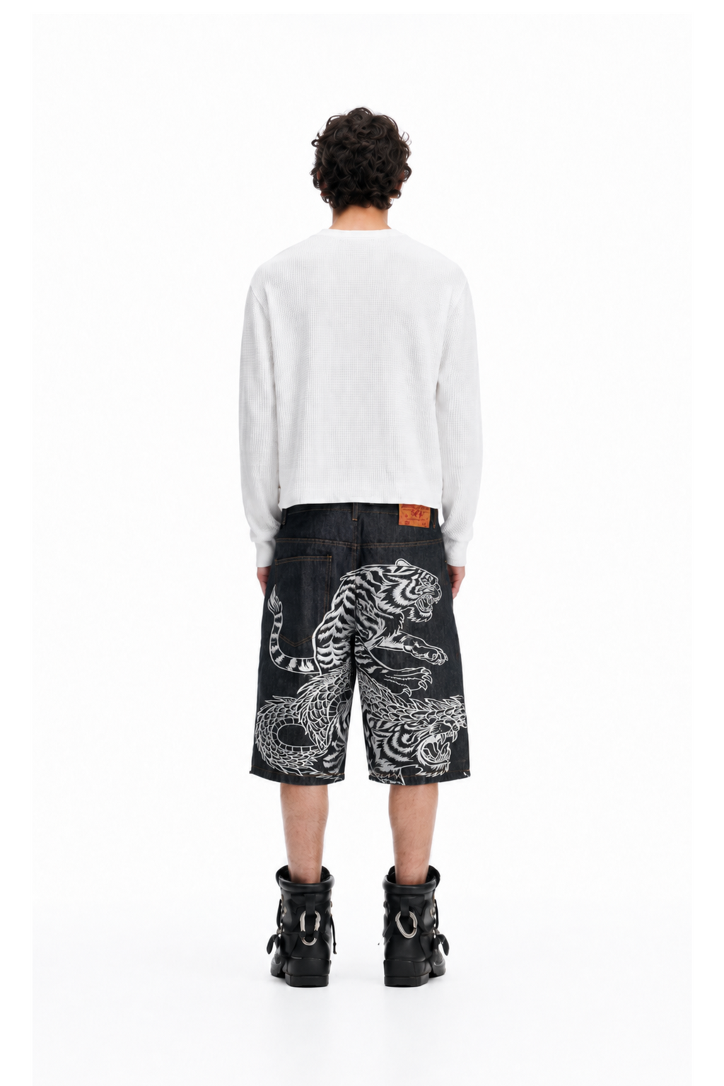 Selvedge tiger trinity jorts