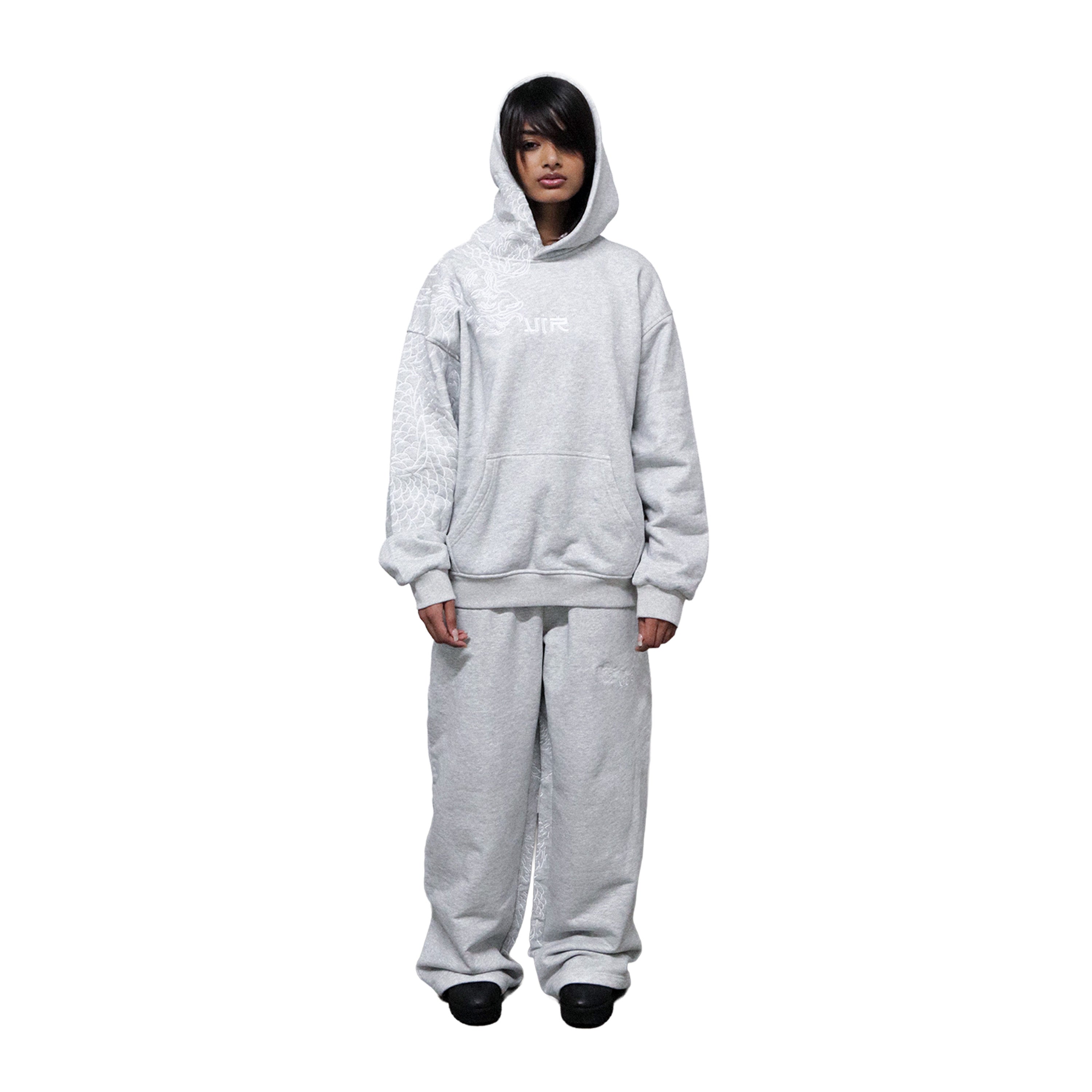 Grey reflection hoodie