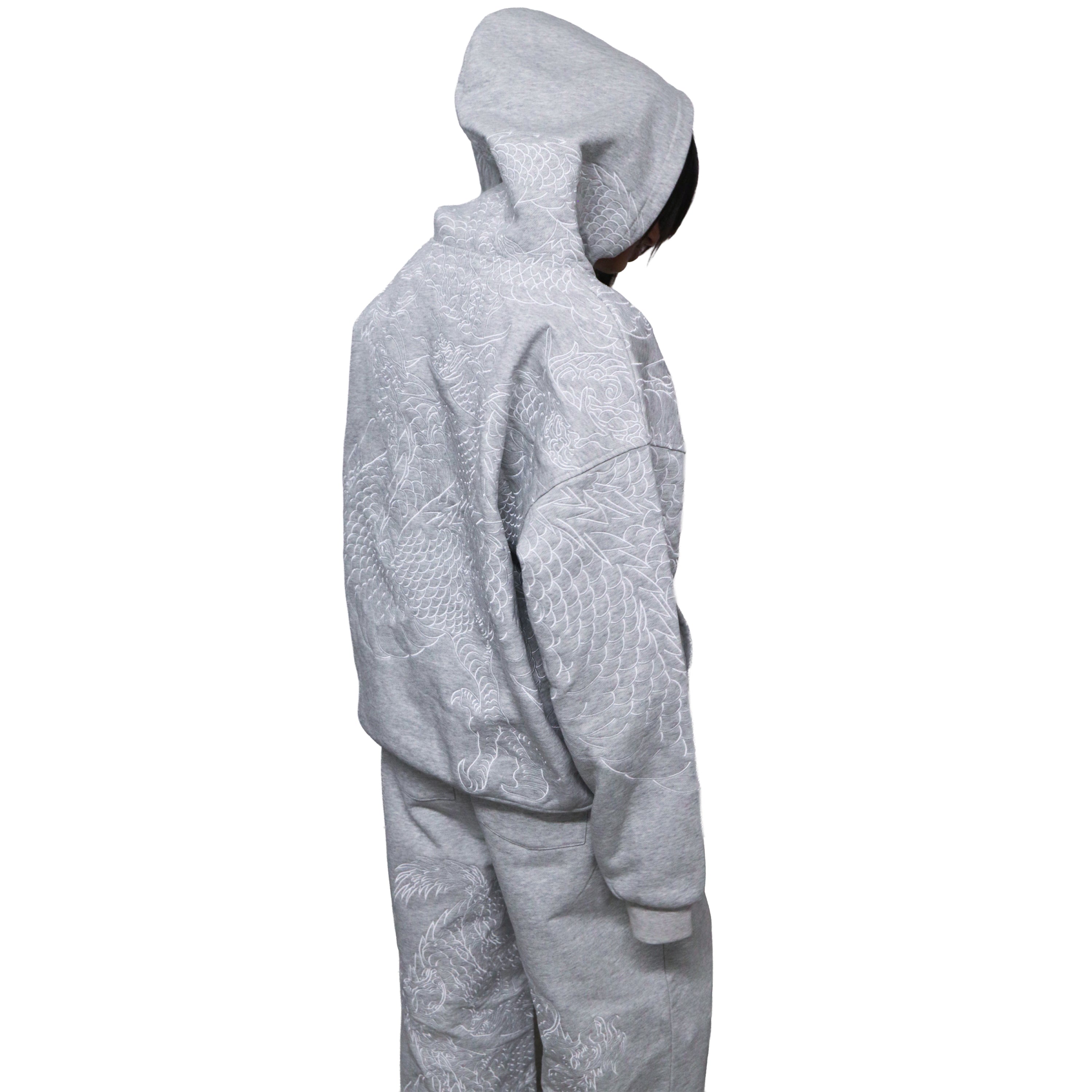 Grey reflection hoodie