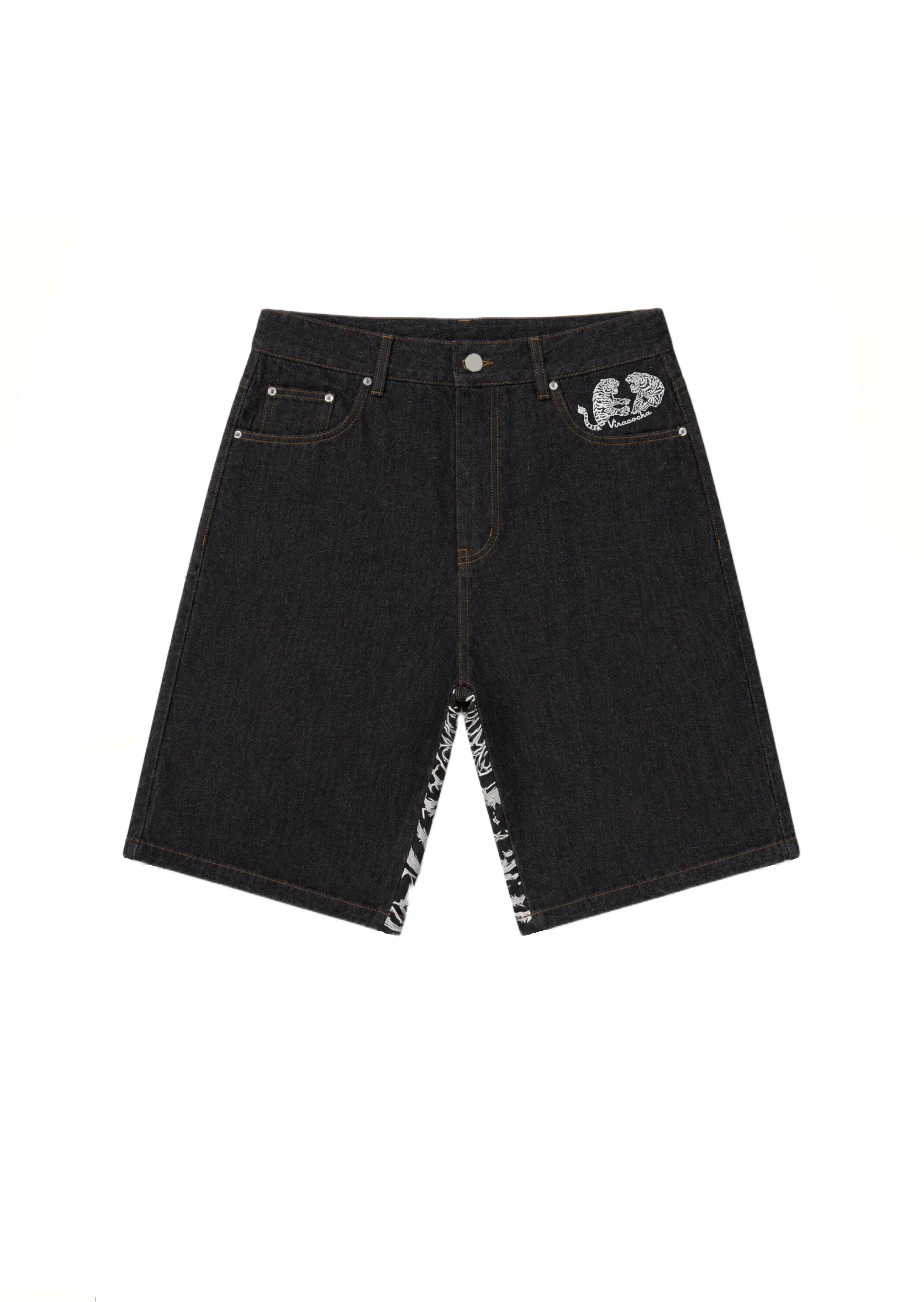 Selvedge tiger trinity jorts