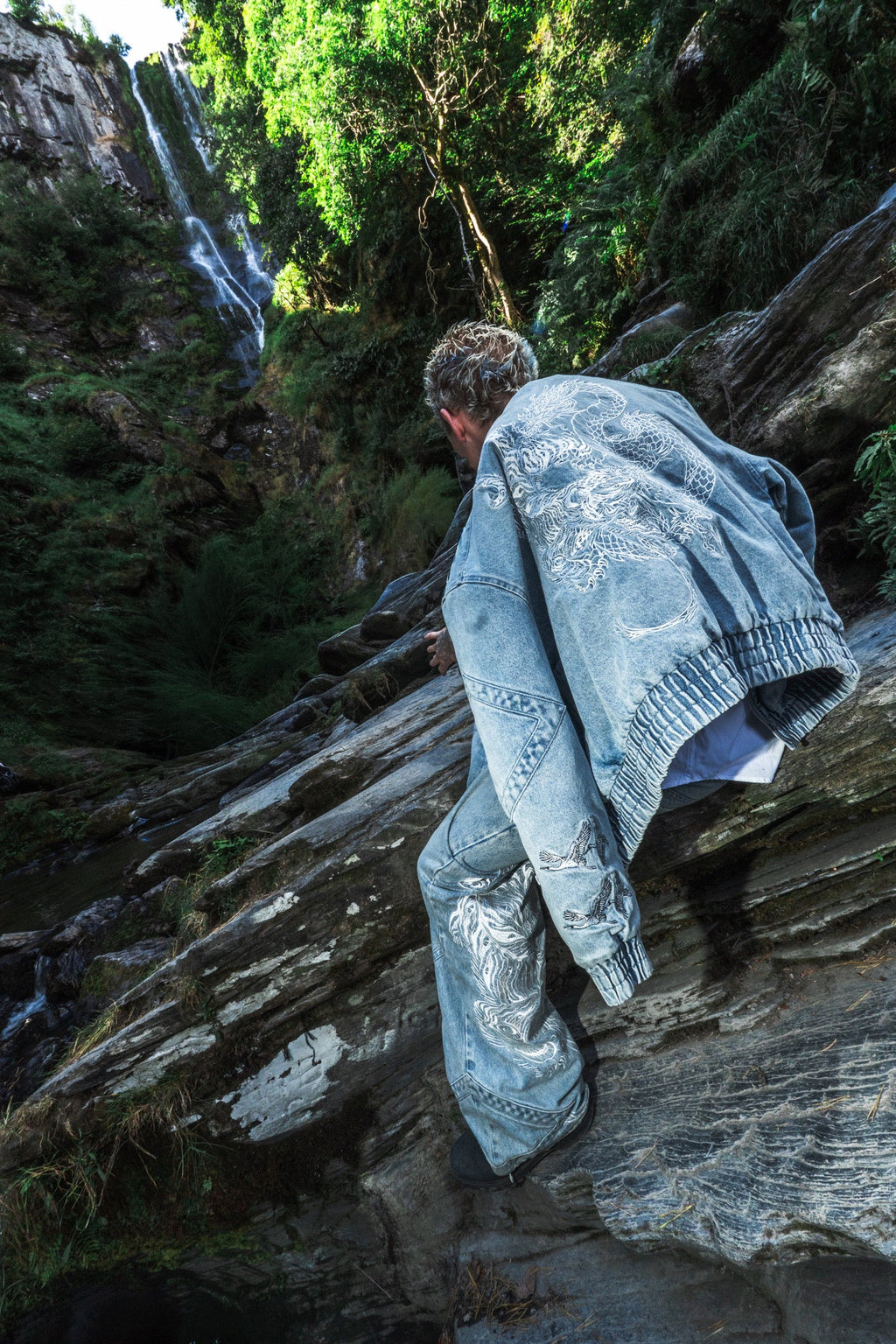 Ocean confrontation denim