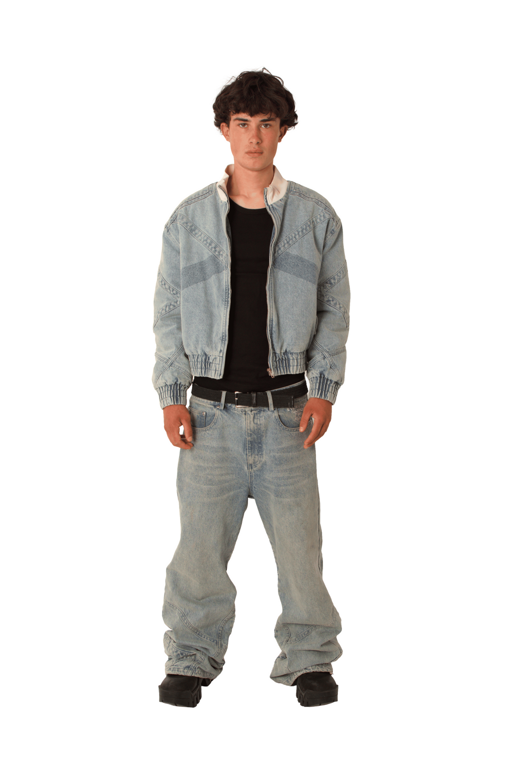 Ocean blue confrontation bomber