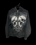 'TWIN SKULLS' ZIPUP