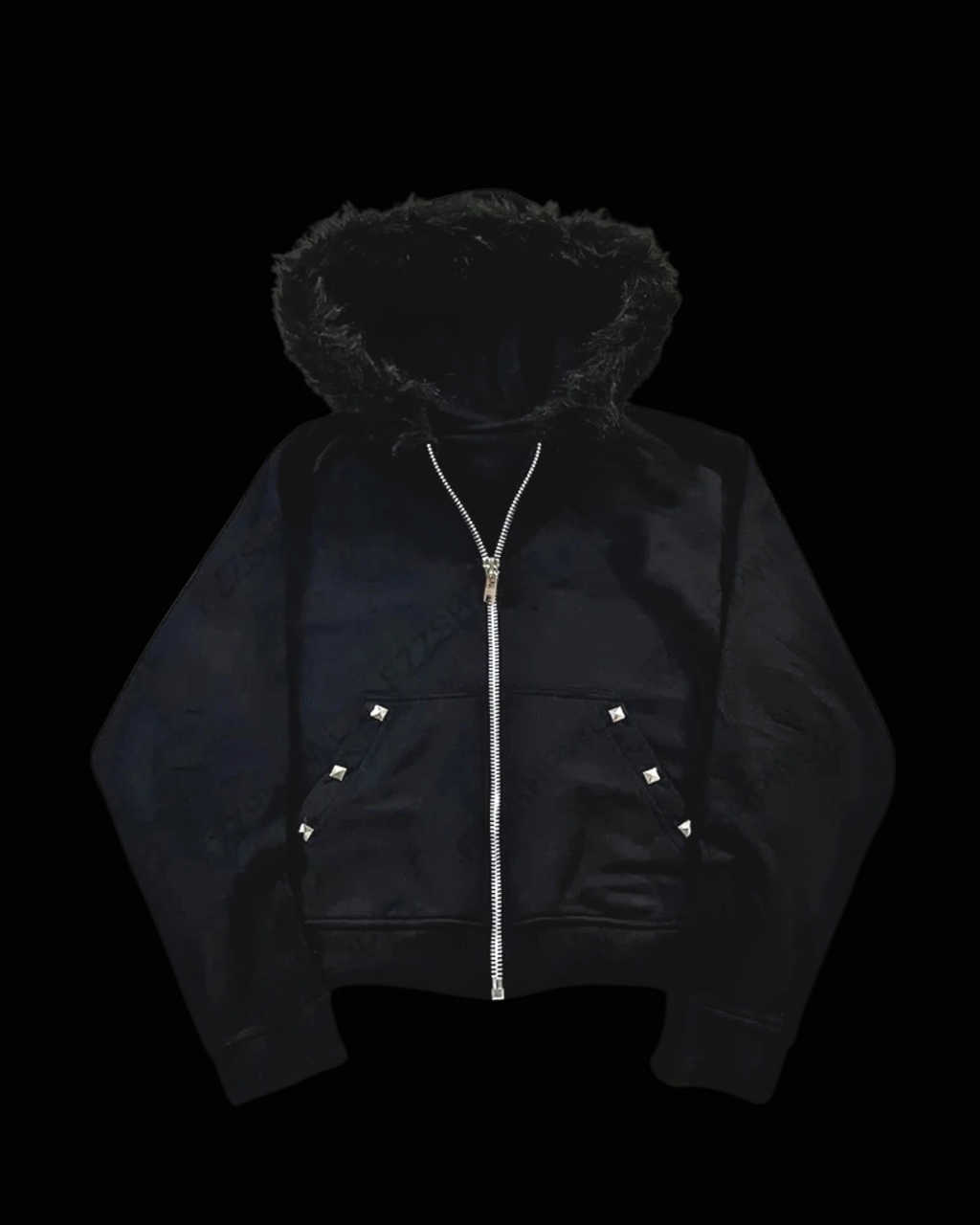 'VEILED' FUR HOODIE